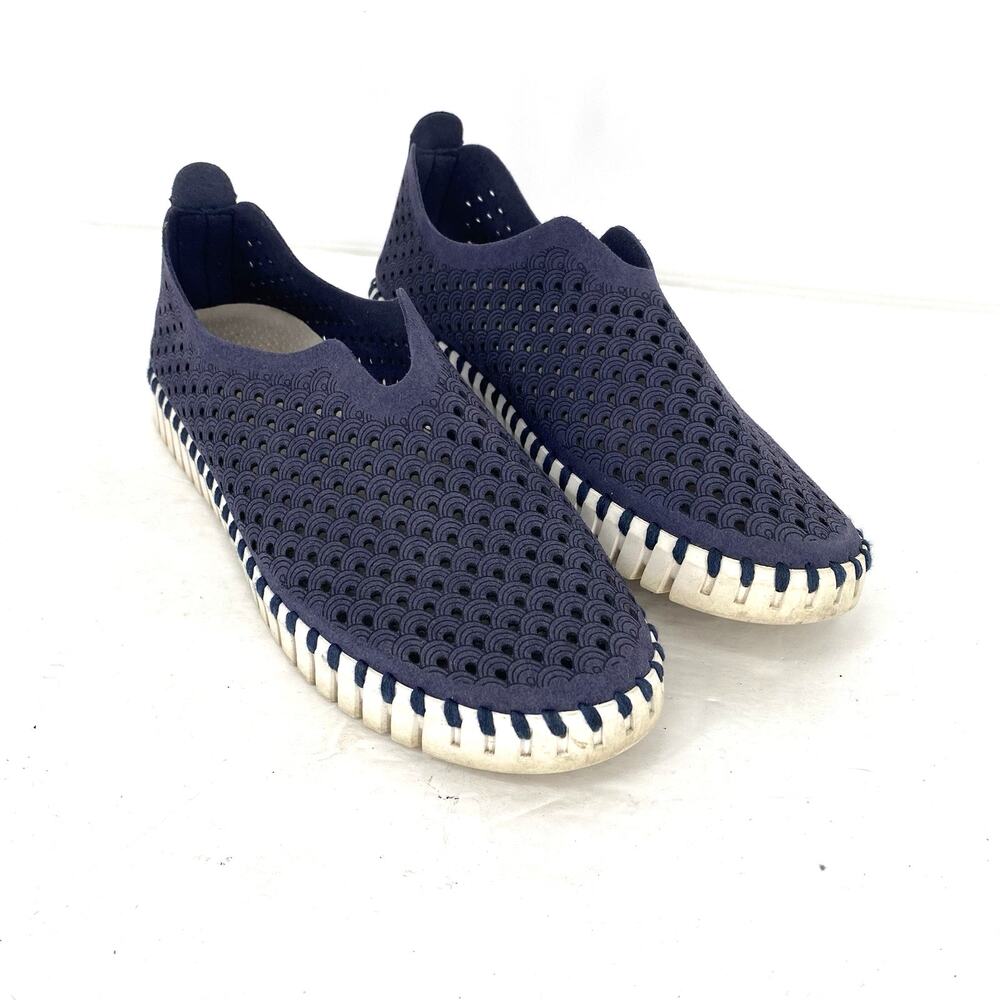 Ilse Jacobsen Tulip 139 Flats Navy Blue Slip On Shoes EU 40 US 9-9.5